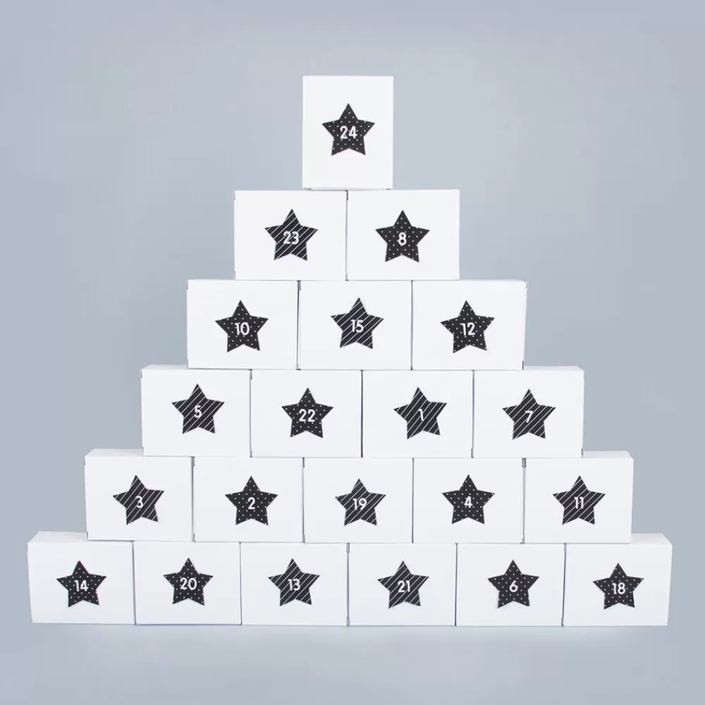 Fashion Advent Calendar - 24 White Boxes Gift Bags