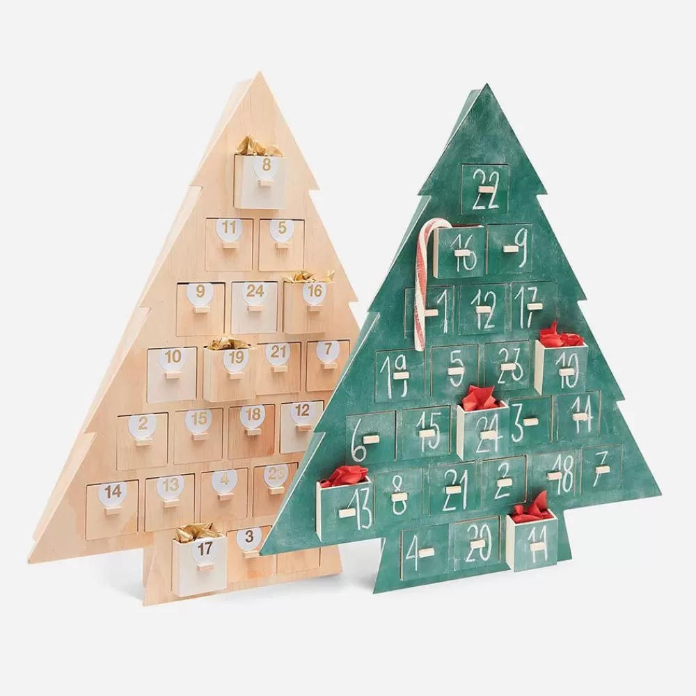 Best Sale Advent Calendar: Wooden Christmas Tree Gift Bags