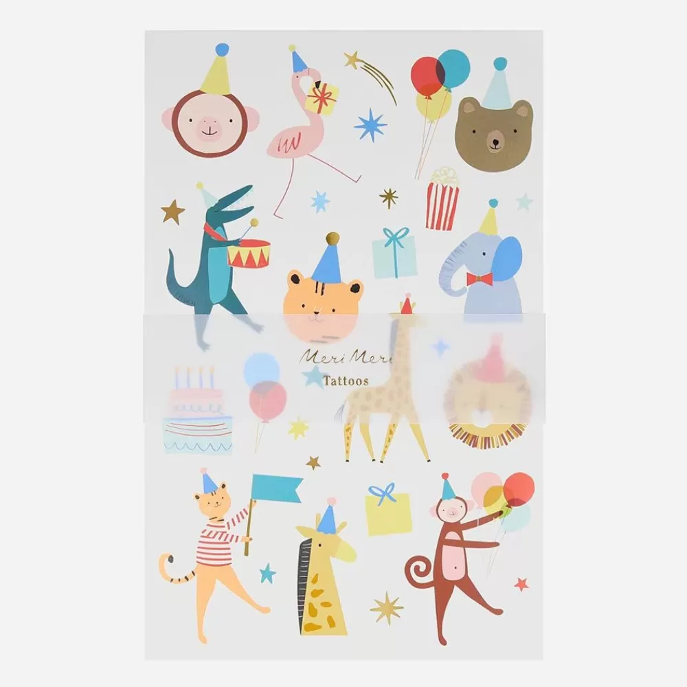 Flash Sale Animal Parade Temporary Tattoos Temporary Tattoos