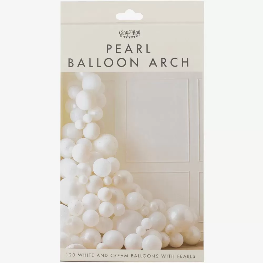 Best Arche De Ballon : Arche Blanche Et Creme Avec Perles Balloon Arch