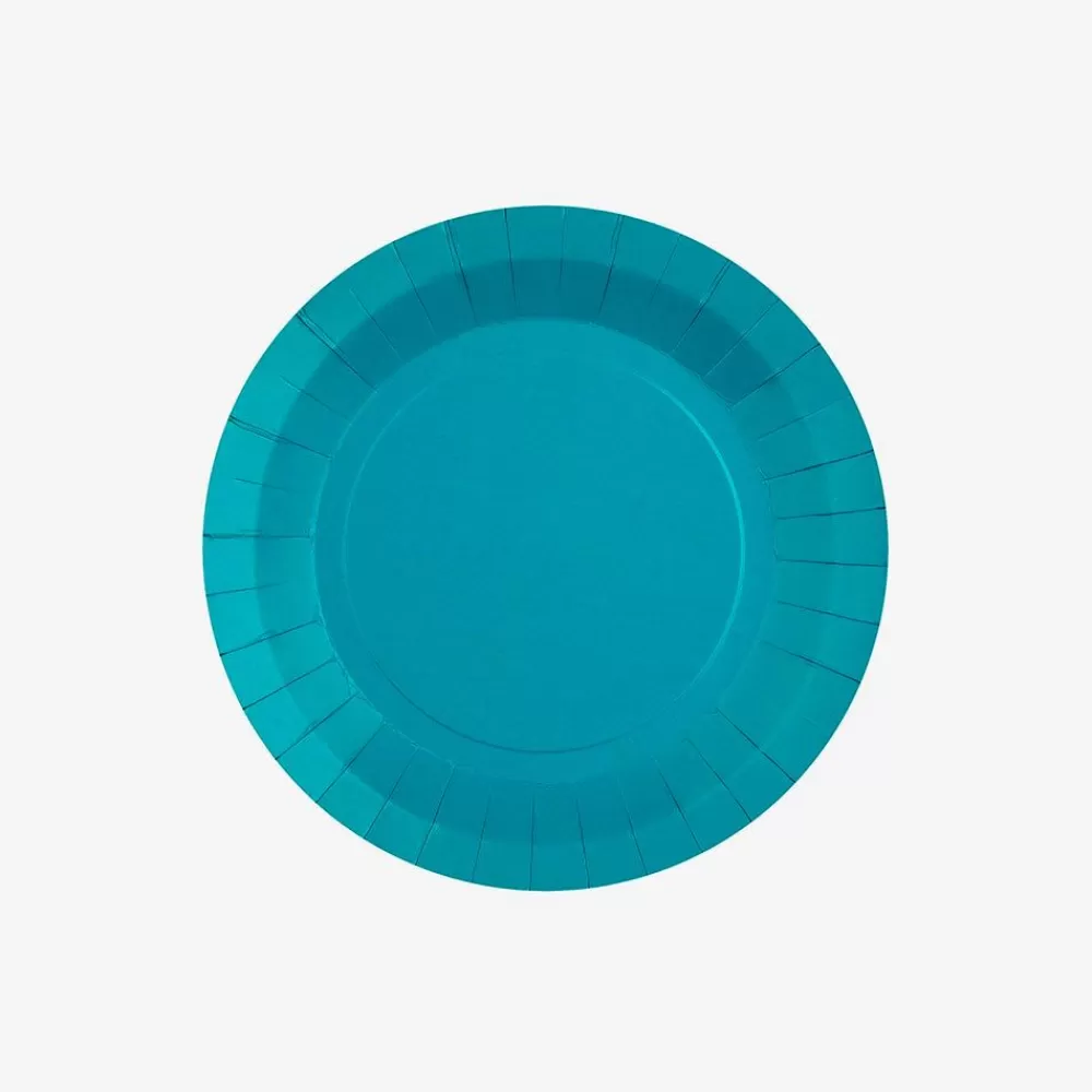 Online Assiette En Carton : 10 Assiettes Aqua Plates