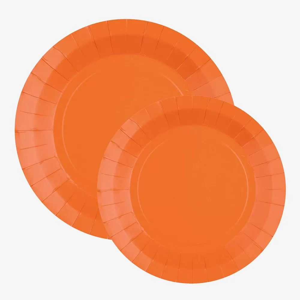 New Assiette En Carton : 10 Assiettes Orange Plates