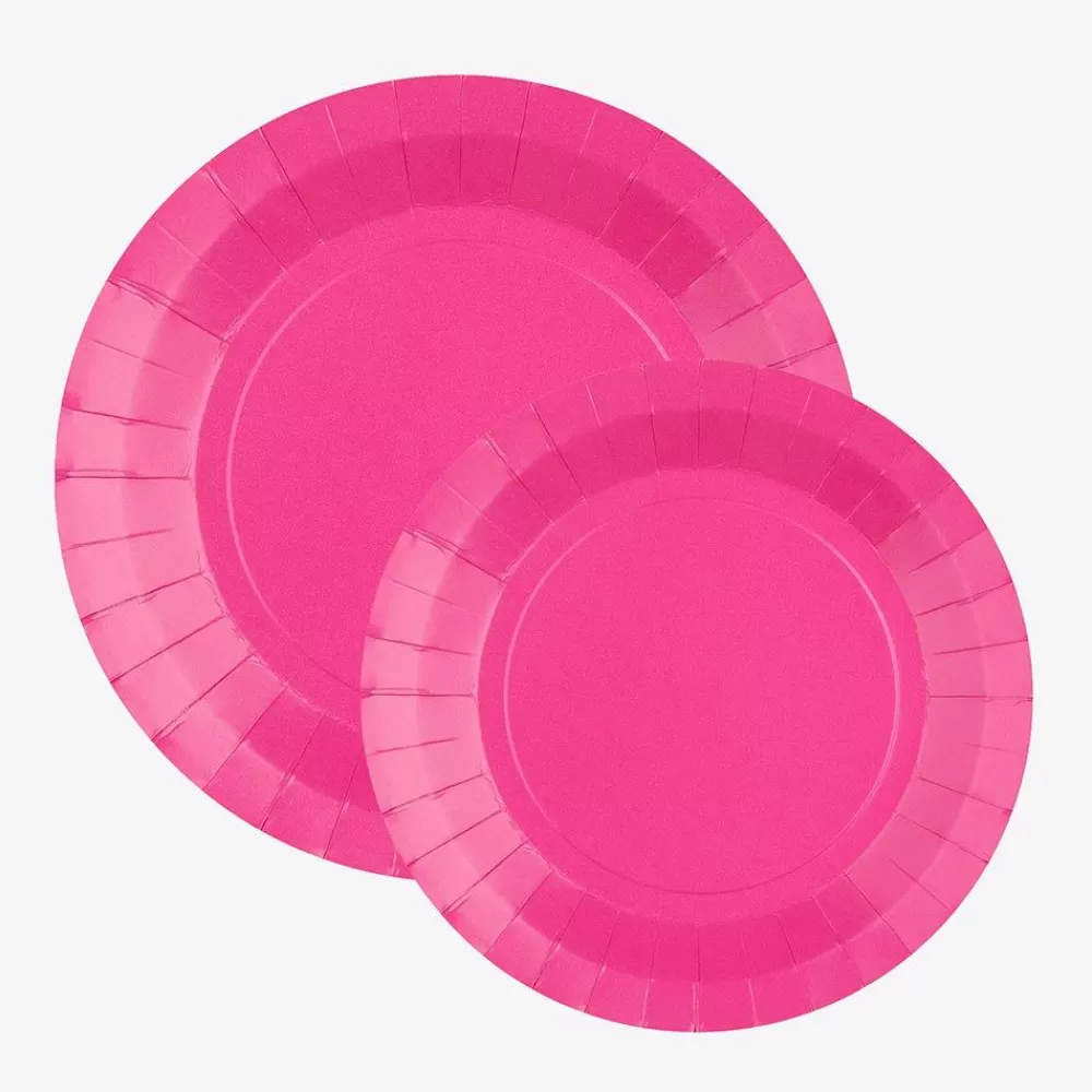 Best Sale Assiette En Carton : 10 Assiettes Rose Bonbon Plates