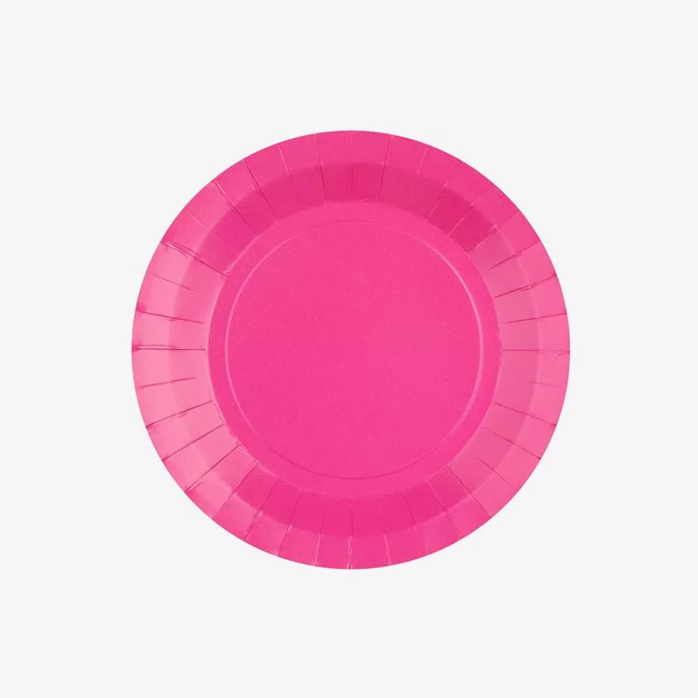 Best Sale Assiette En Carton : 10 Assiettes Rose Bonbon Plates