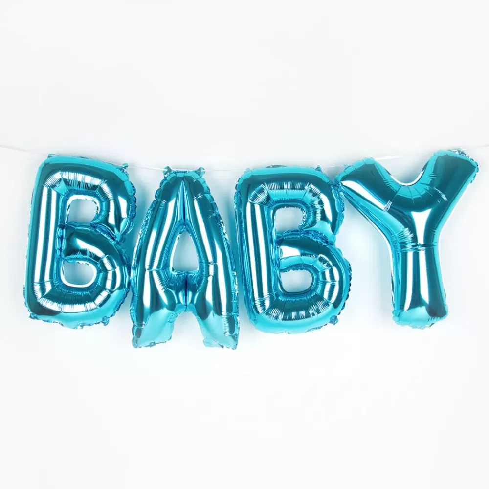 Fashion Baby Shower - Baby Blue Letter Balloon Letter Balloons