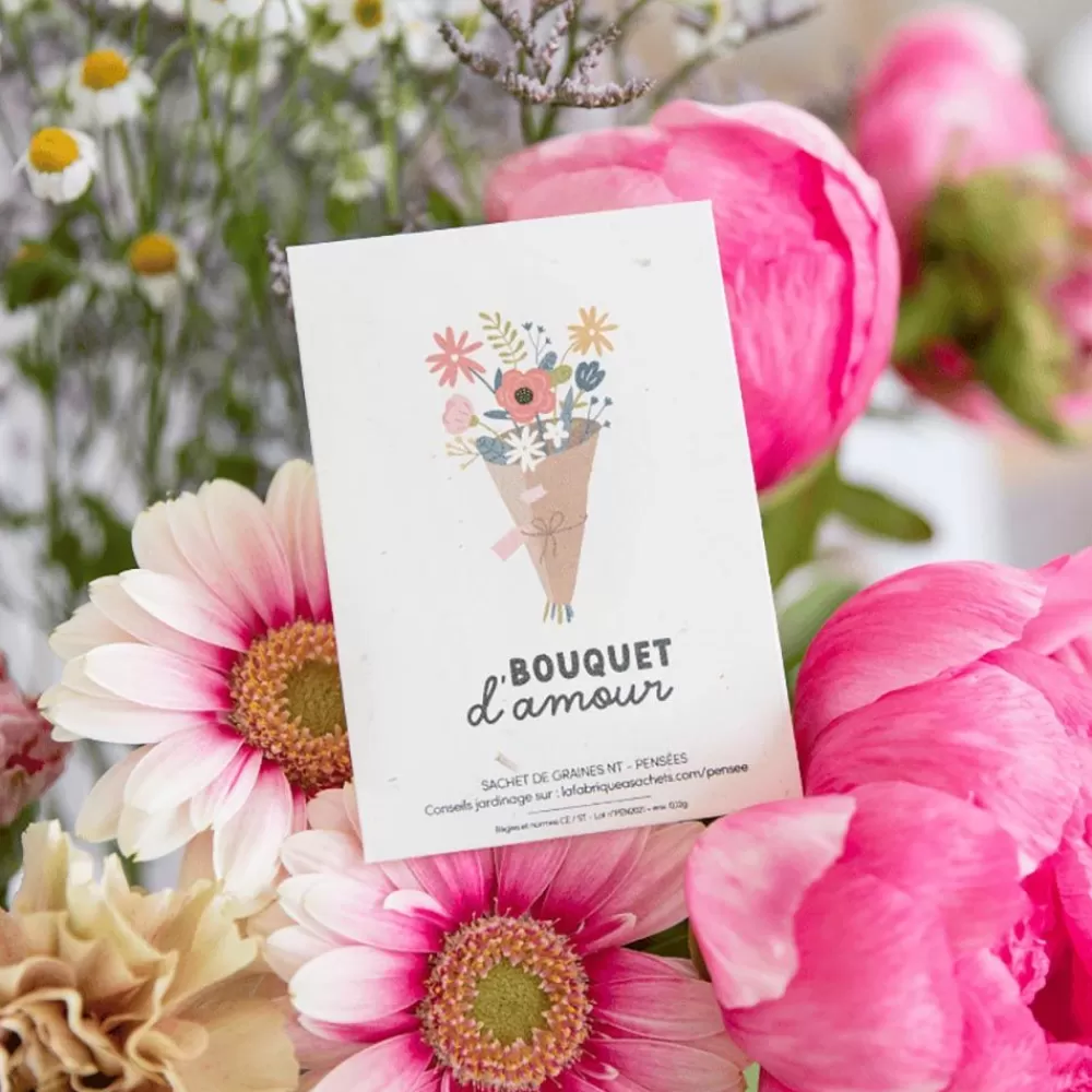 Discount Bag Of Seeds - Bouquet Of Love Greeting Cards