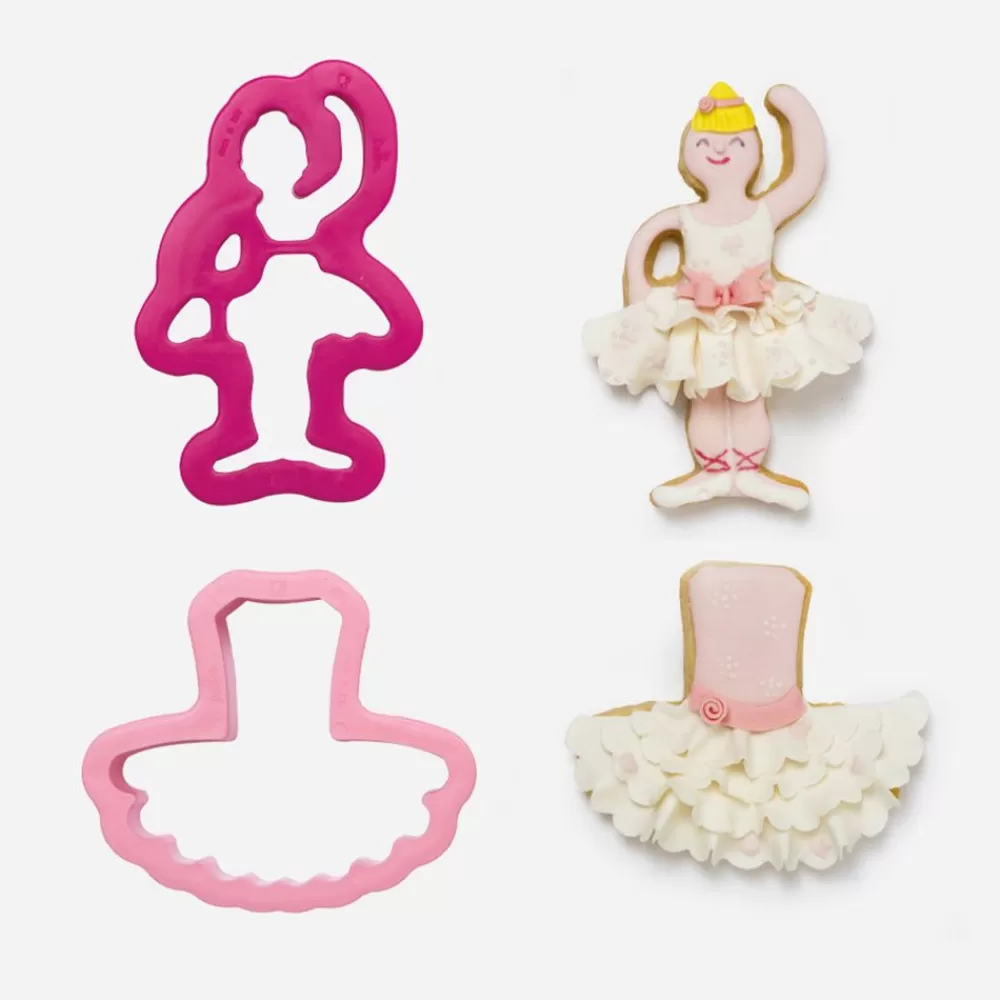 Cheap Ballerina Cookie Cutter (2) Piece Holders And Cutters