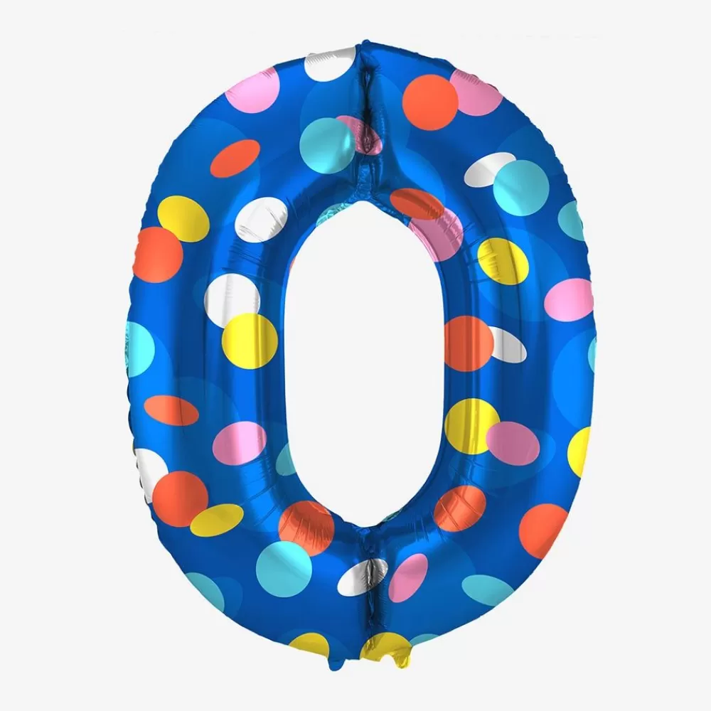 Cheap Ballon Helium Geant - Ballon Chiffre Pois Multicolores Number Balloons