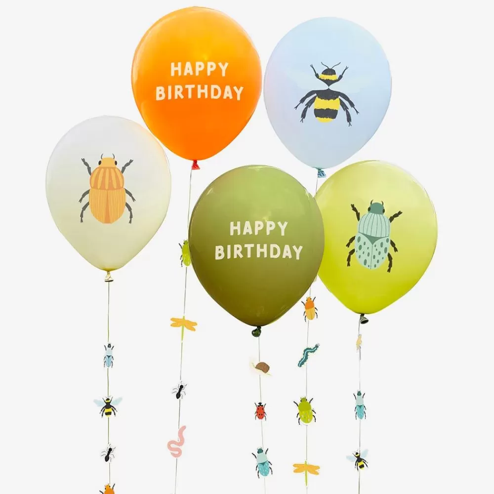 New Ballons De Baudruche : 5 Ballons Insectes Patterned Balloons