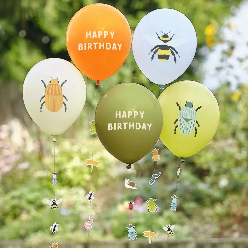 New Ballons De Baudruche : 5 Ballons Insectes Patterned Balloons