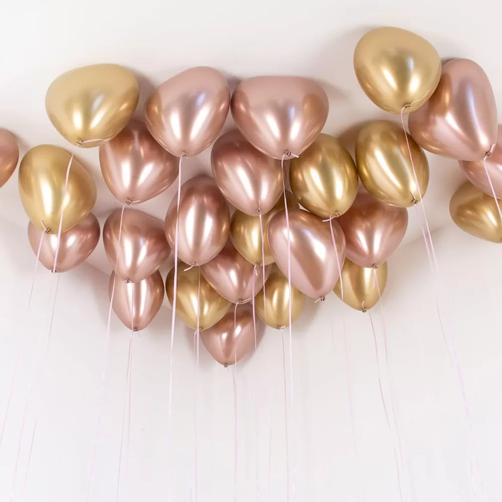 Fashion Balloon: 1 Rose Gold Heart Balloon Plain Balloons