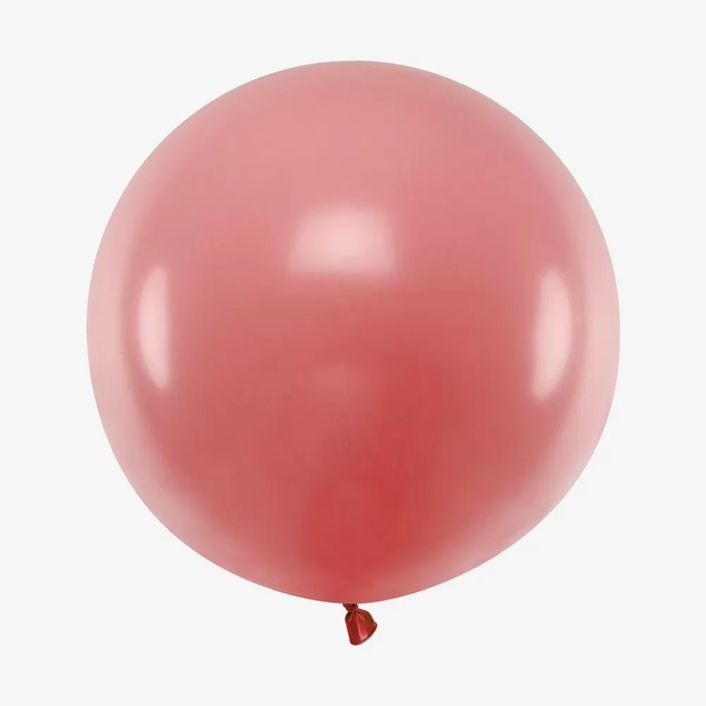 Discount Balloon: 1 Round Old Pink Balloon (60Cm) Plain Balloons