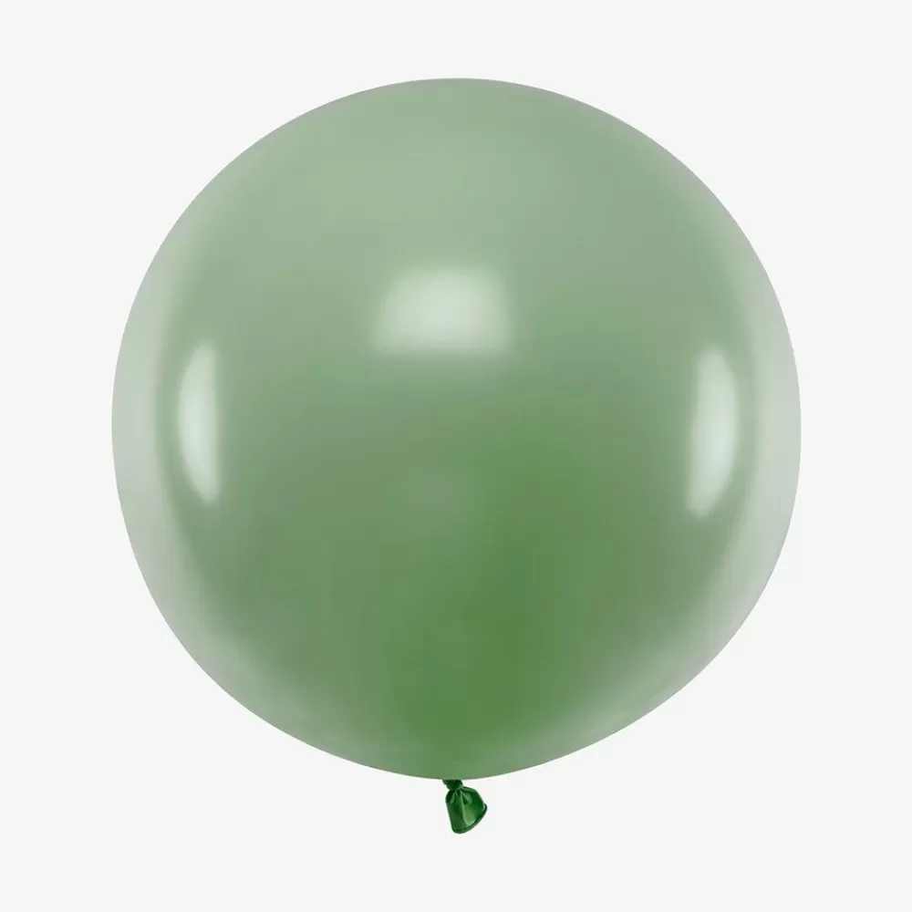 Sale Balloon: 1 Round Rosemary Green Balloon (60Cm) Plain Balloons