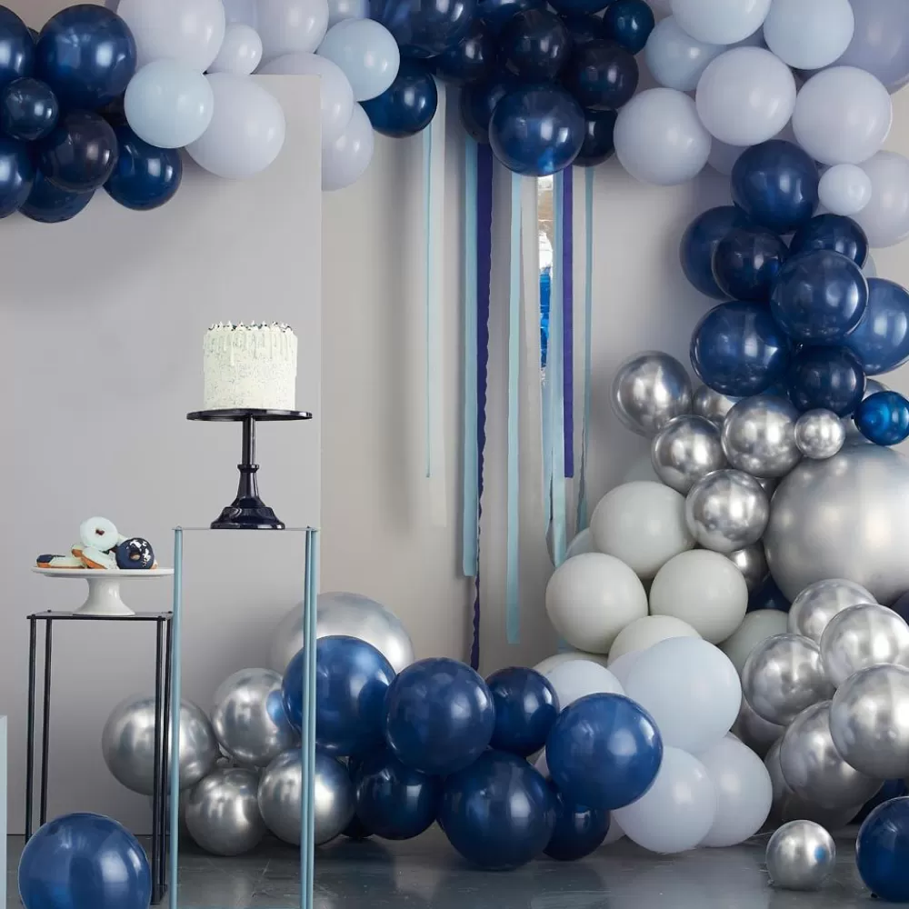 Cheap Balloon Arch: Blue And Silver Arch Balloon Arch