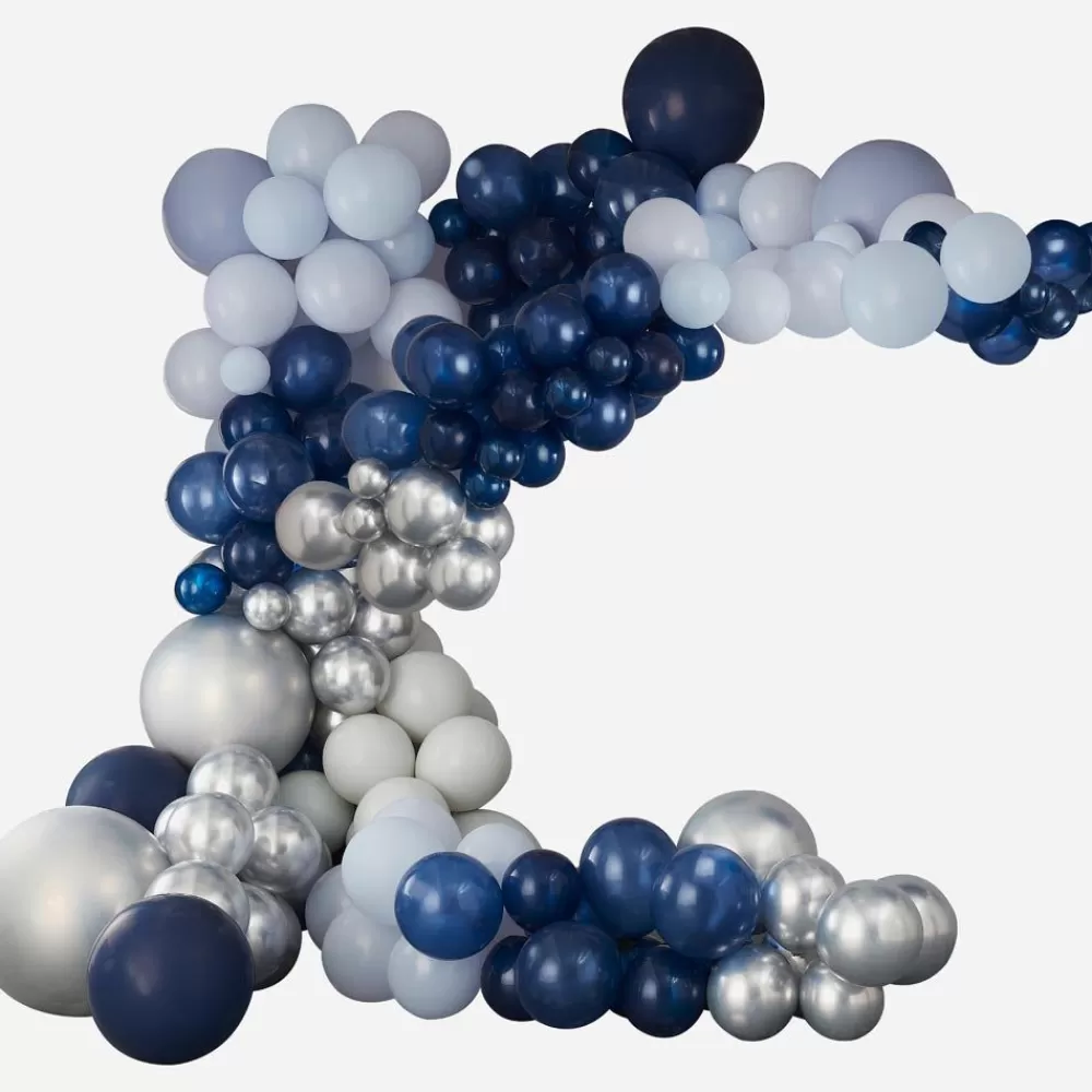 Cheap Balloon Arch: Blue And Silver Arch Balloon Arch