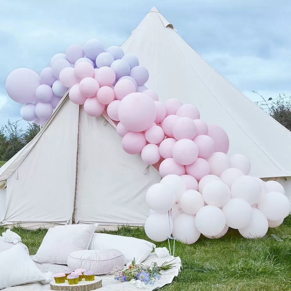 Fashion Balloon Arch: Giant Matte Pink And Purple Arch Balloon Arch