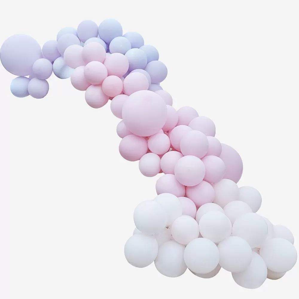 Fashion Balloon Arch: Giant Matte Pink And Purple Arch Balloon Arch