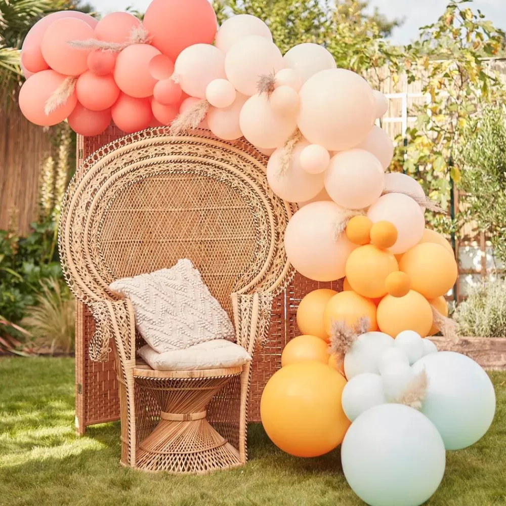 Outlet Balloon Arch: Pink And Yellow Arch Balloon Arch