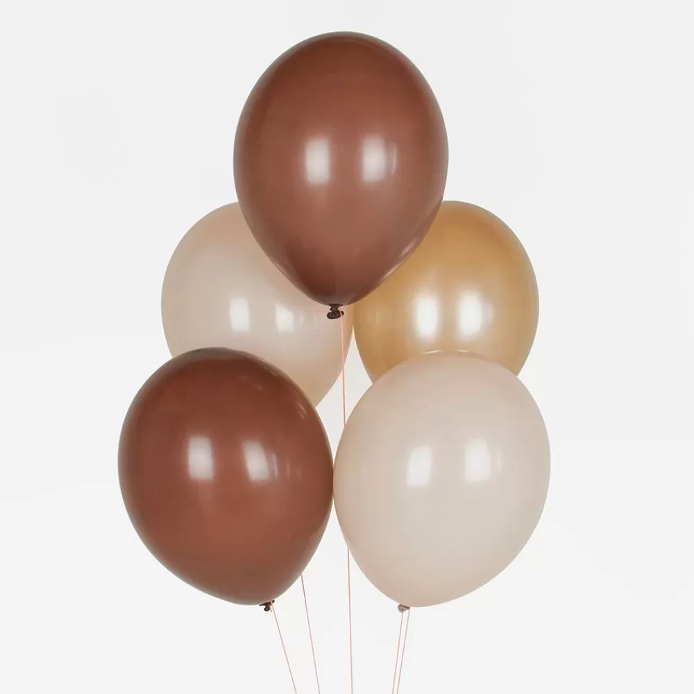 Shop Balloons: 10 Brown Mix Balloons Plain Balloons