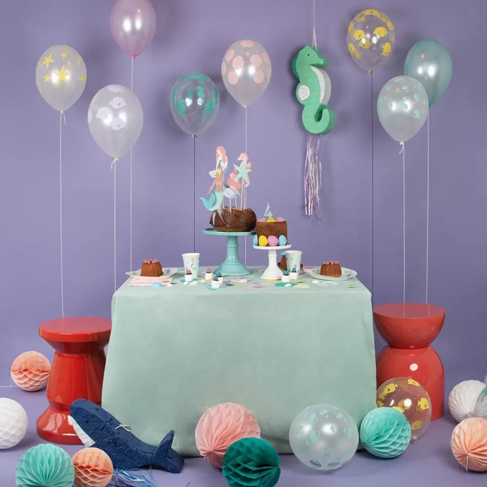 Hot Balloons: 10 Metallic Pastel Mix Balloons Plain Balloons