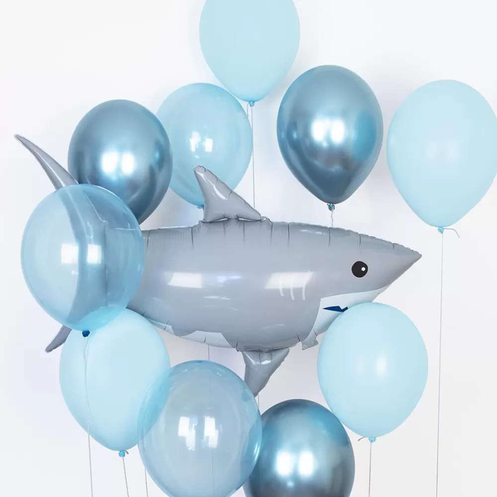 Outlet Balloons: 10 Mix Blue Balloons Plain Balloons