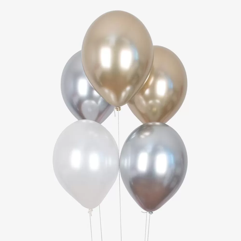 Flash Sale Balloons: 10 Mix Chrome Balloons Plain Balloons