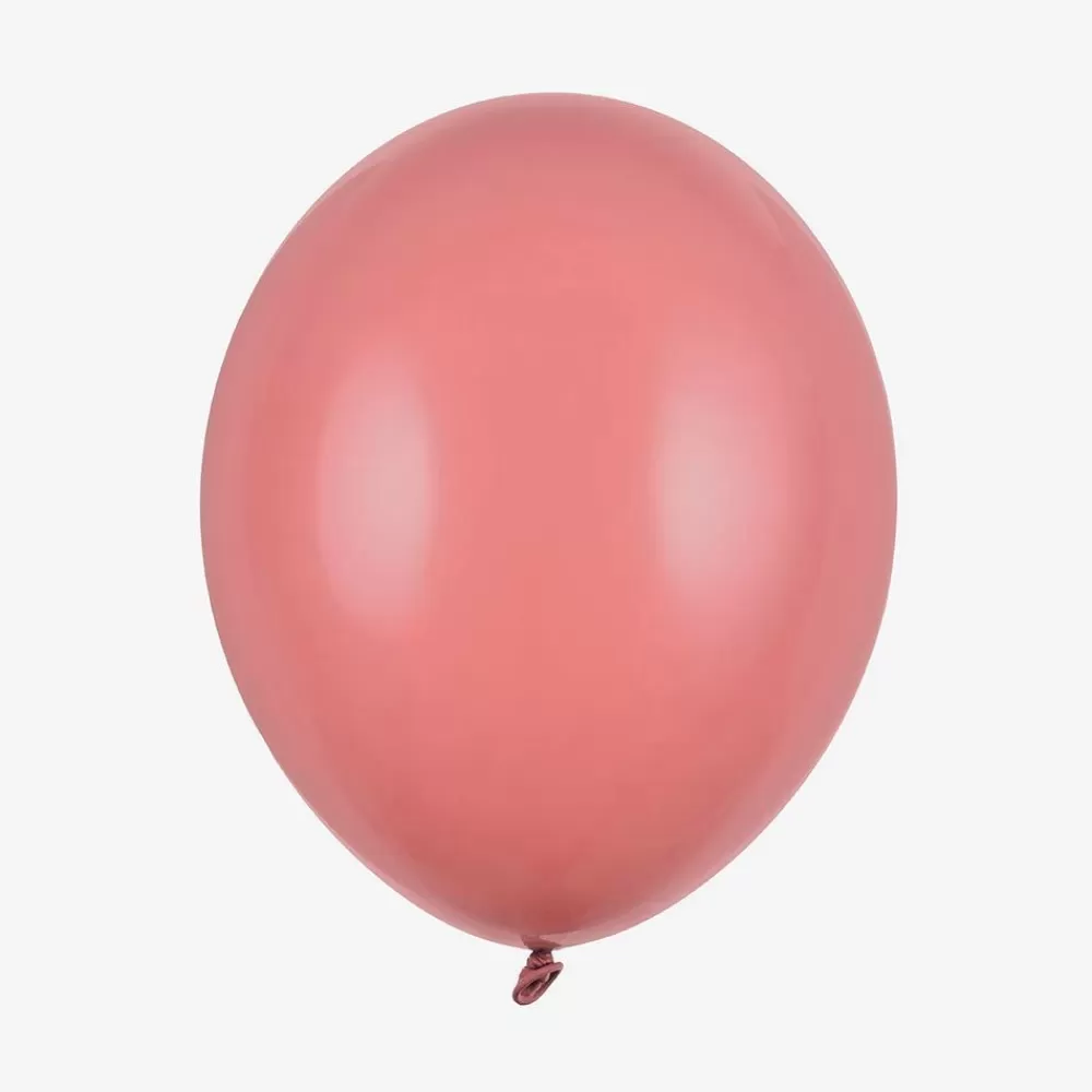 Hot Balloons: 10 Old Pink Balloons Plain Balloons