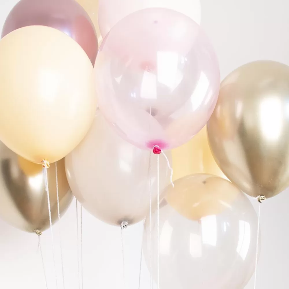 Clearance Balloons: 10 Peach Mix Balloons Plain Balloons