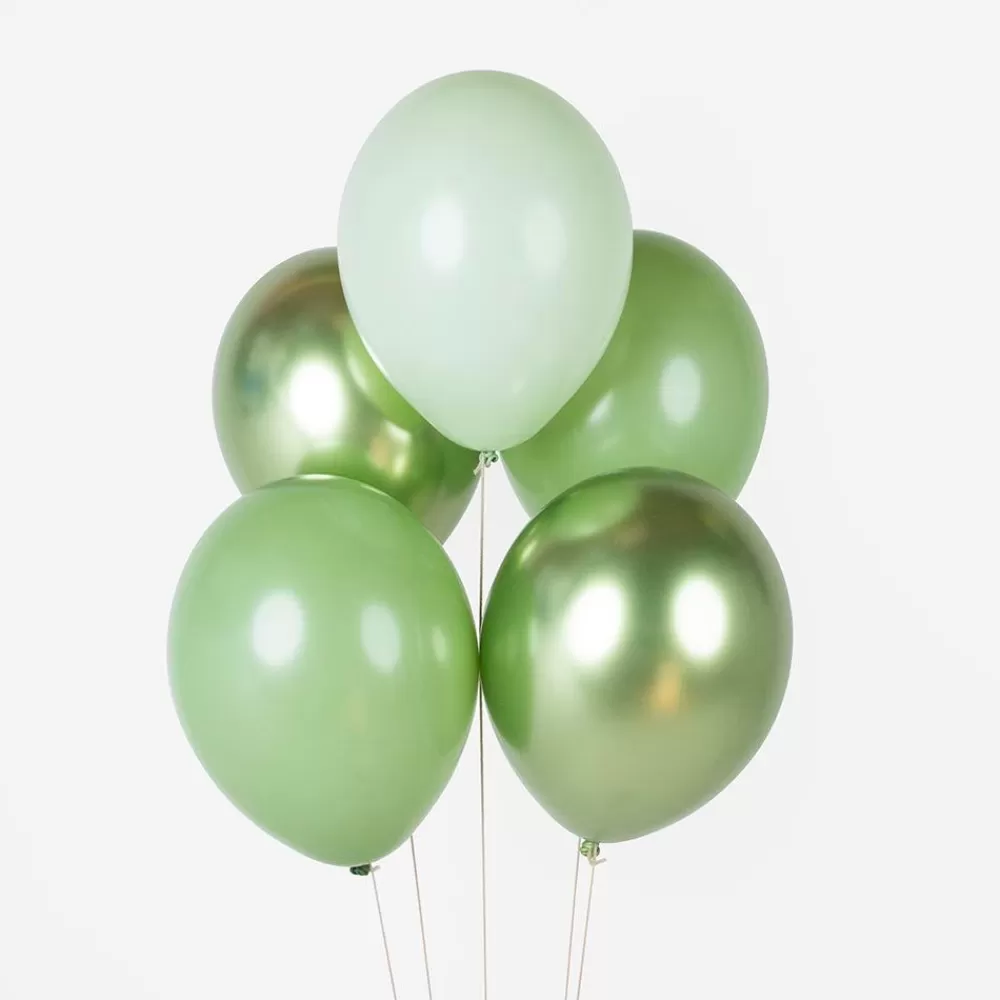 Clearance Balloons: 10 Sage Green Mix Balloons Plain Balloons