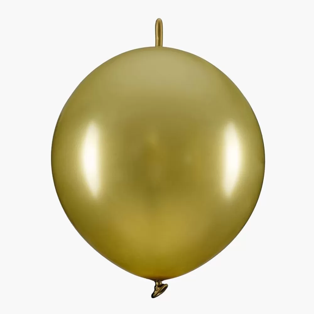 Cheap Balloons: 20 Golden Balloons To Connect Plain Balloons