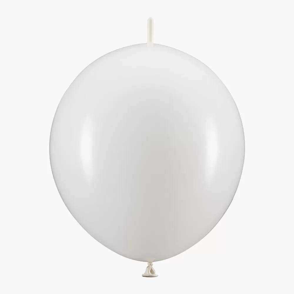 Online Balloons: 20 White Balloons To Connect Plain Balloons