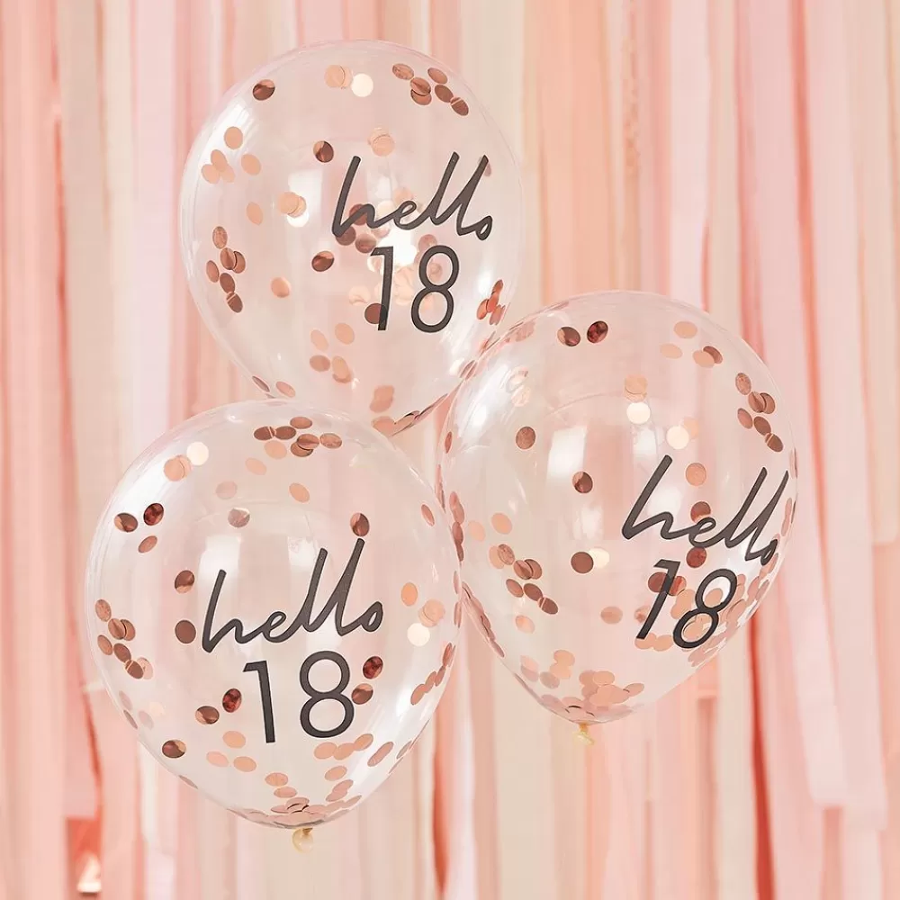 Best Sale Balloons: 5 18 Years Confetti Balloons Patterned Balloons