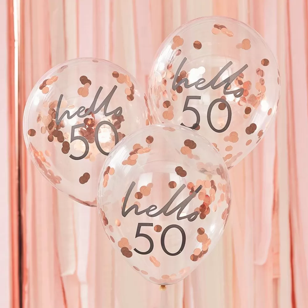 New Balloons: 5 50 Years Confetti Balloons Patterned Balloons