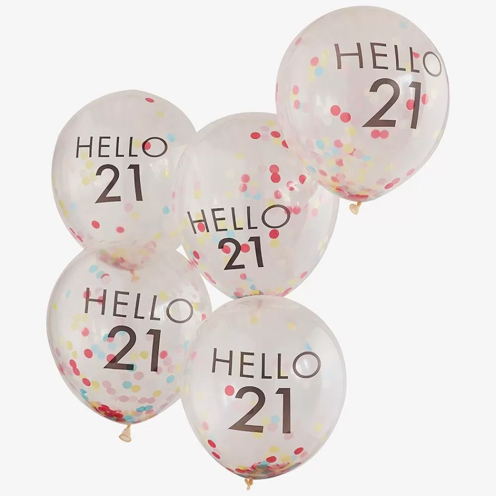 Best Balloons: 5 Balloons 21 Years Old Patterned Balloons