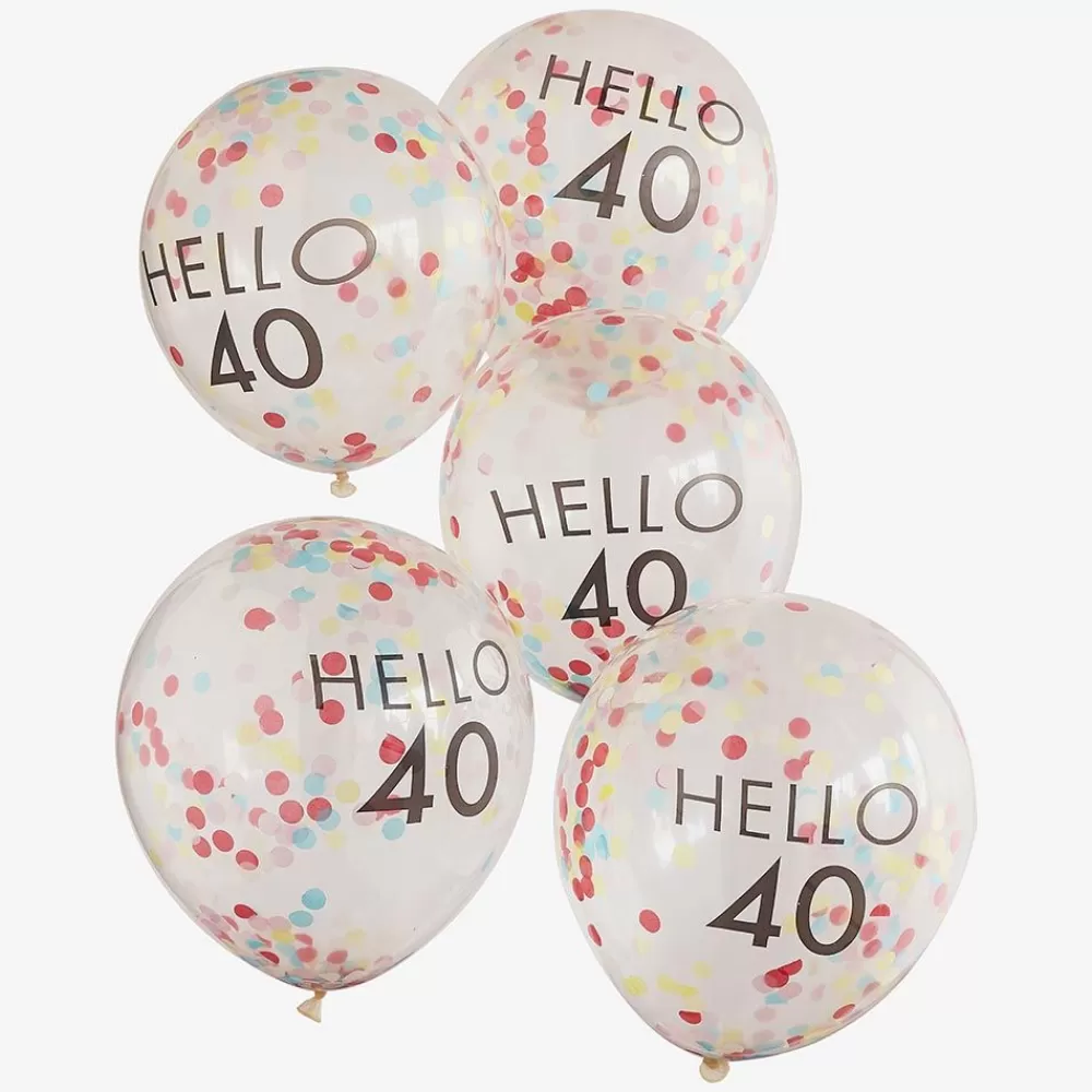 New Balloons: 5 Balloons 40 Years Patterned Balloons