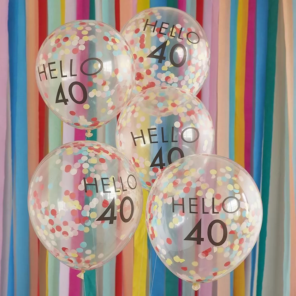 New Balloons: 5 Balloons 40 Years Patterned Balloons