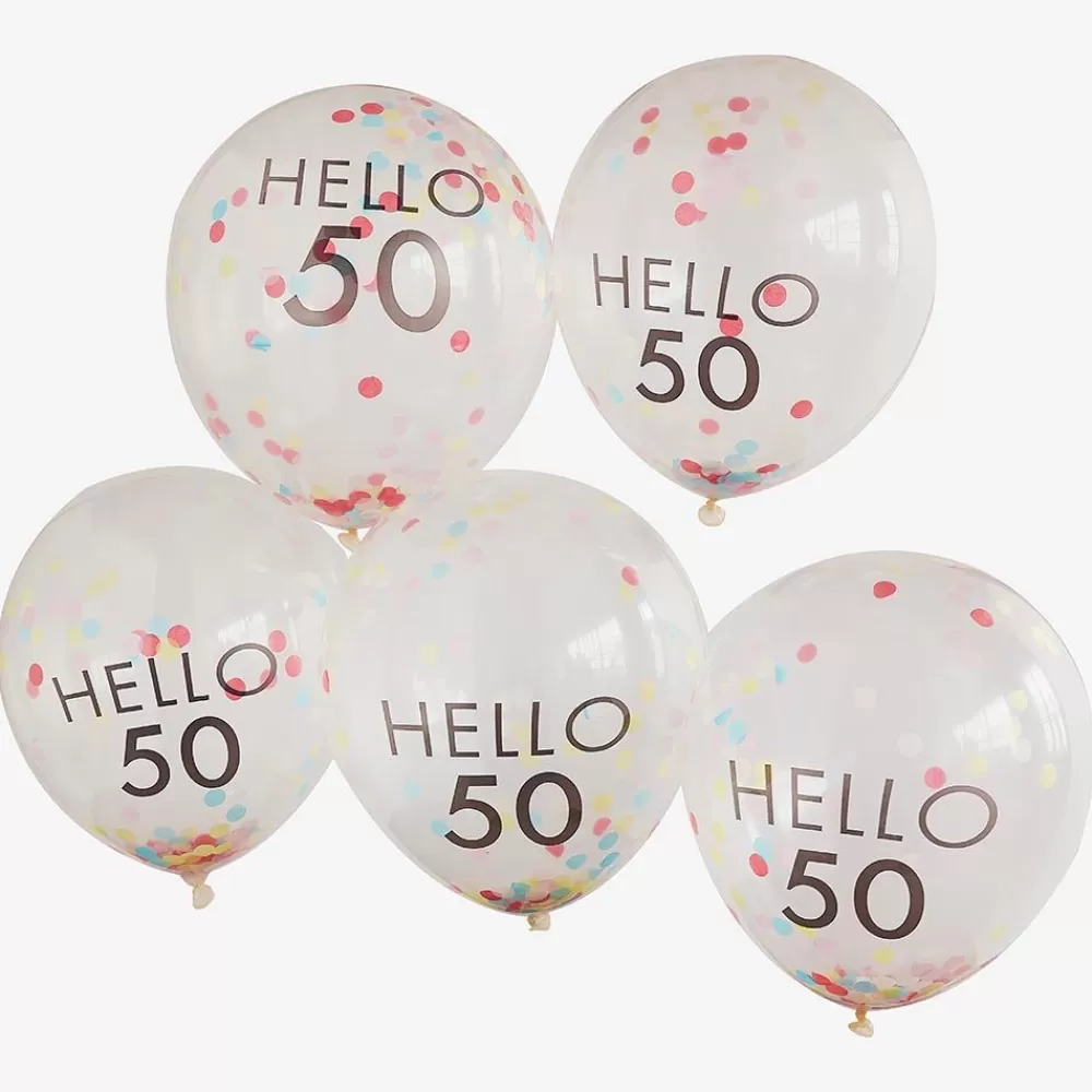 New Balloons: 5 Balloons 50 Years Patterned Balloons