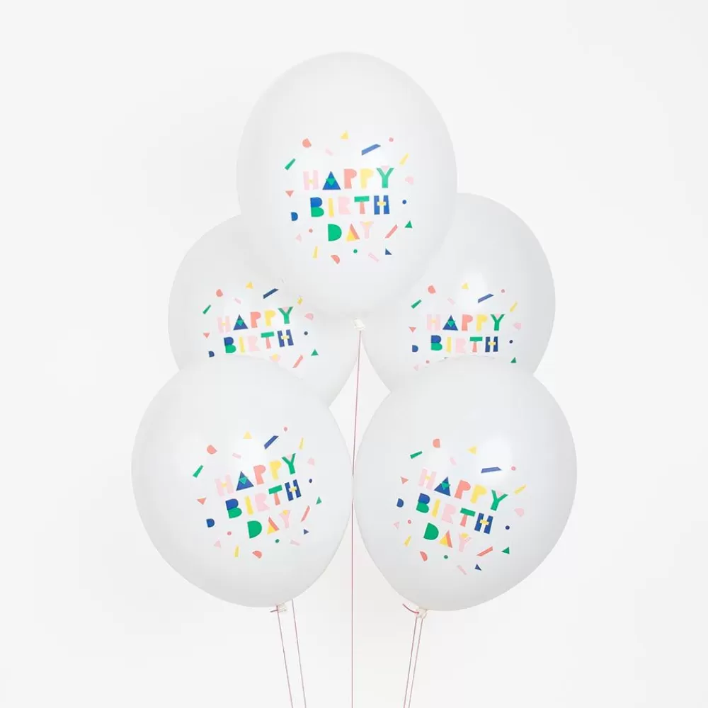 Shop Balloons: 5 Birthday Balloons Patterned Balloons