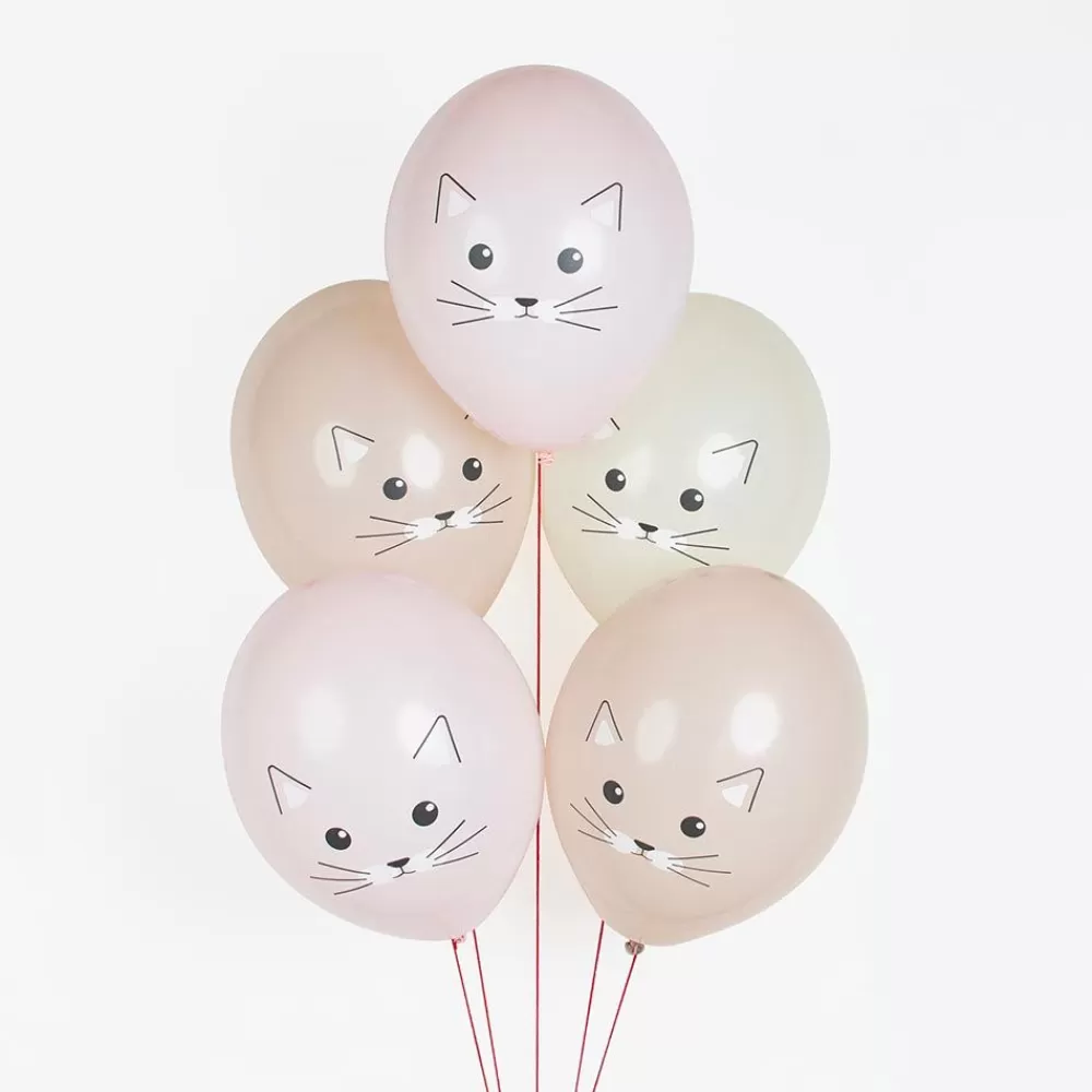 Best Sale Balloons: 5 Cat Balloons Patterned Balloons