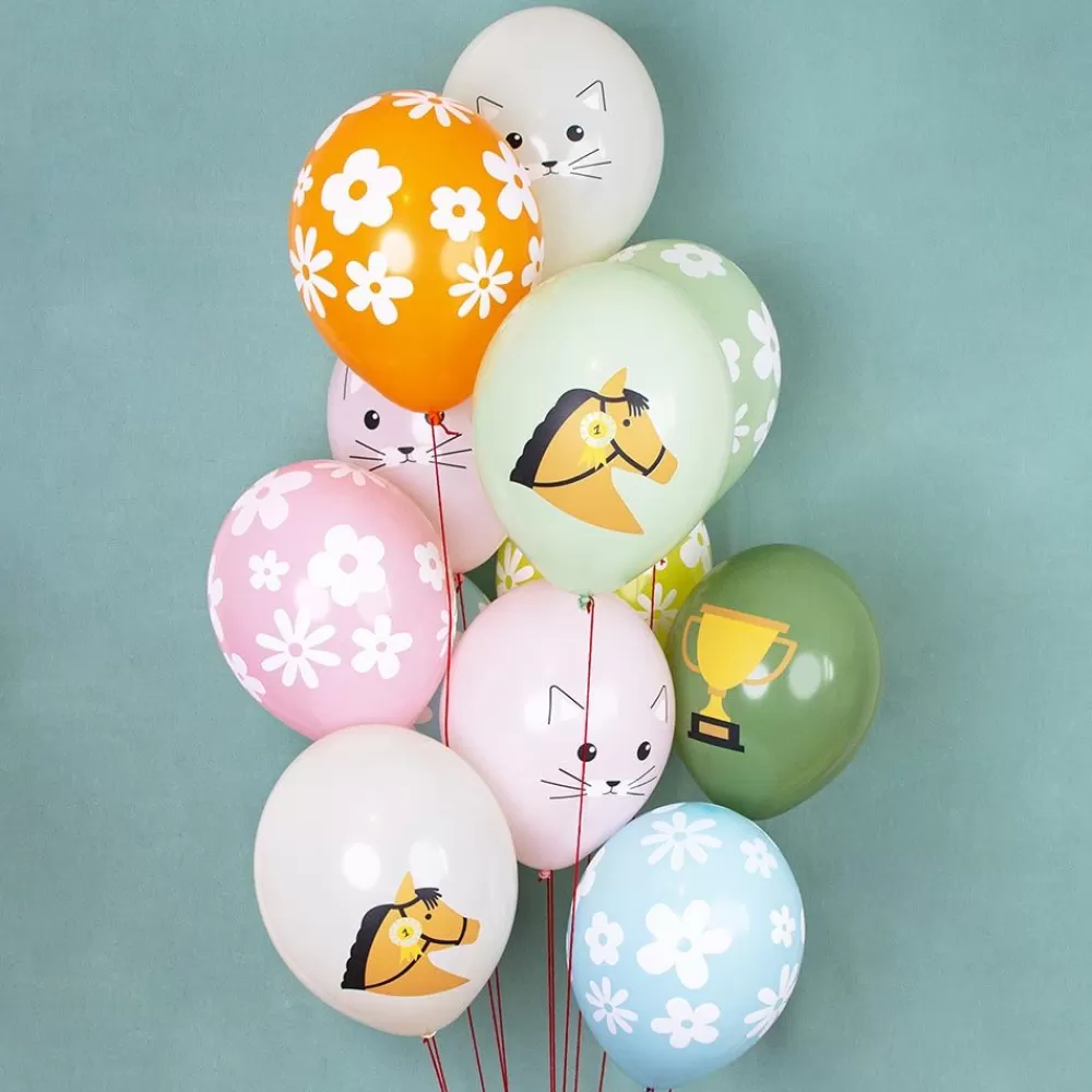 Best Sale Balloons: 5 Cat Balloons Patterned Balloons