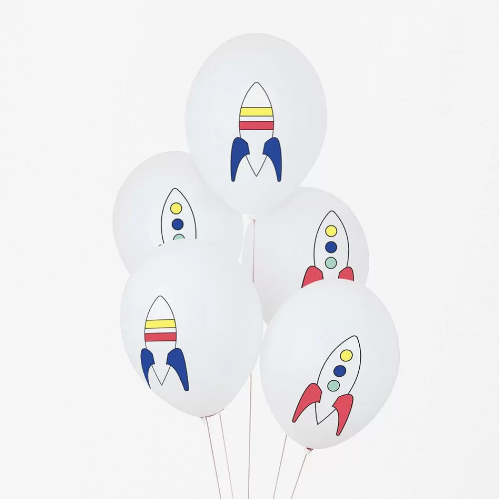 Store Balloons: 5 Cosmonaut Balloons Patterned Balloons