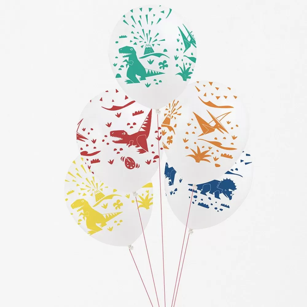 Fashion Balloons: 5 Dinosaur Balloons Patterned Balloons