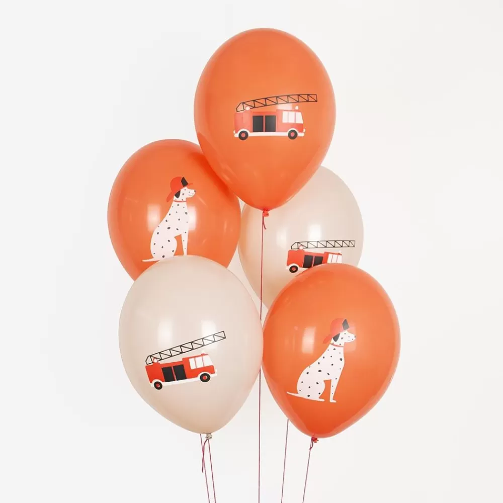 Shop Balloons: 5 Firefighter Balloons Patterned Balloons