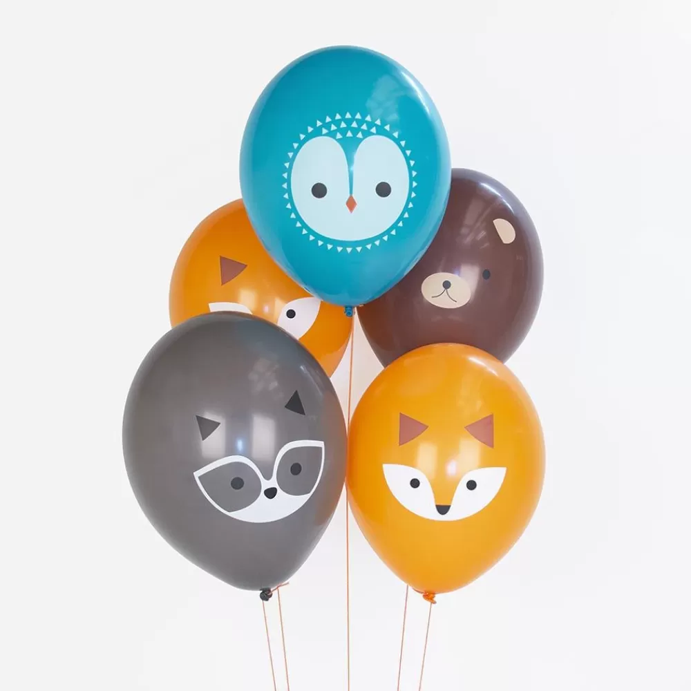 New Balloons: 5 Forest Animal Balloons Patterned Balloons