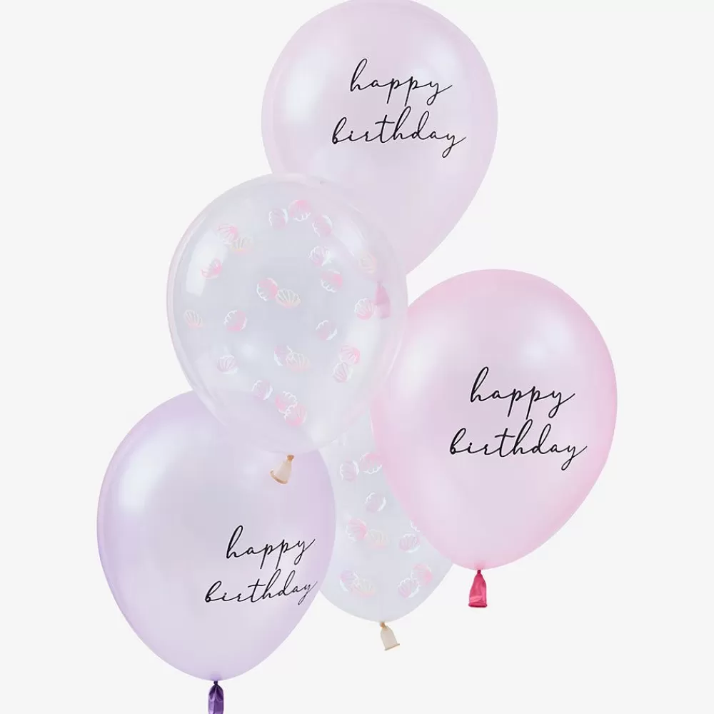 Hot Balloons: 5 Mermaid Balloons Patterned Balloons