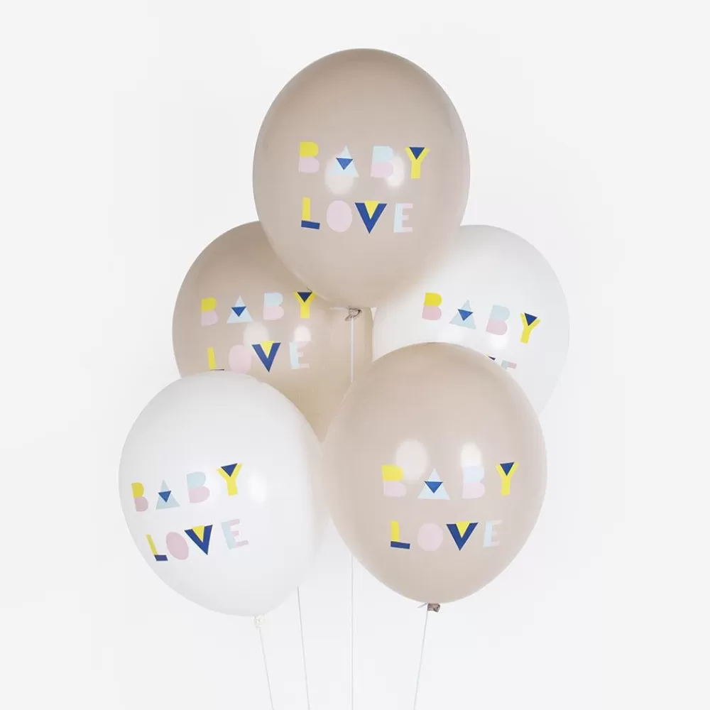 Cheap Balloons: 5 Nude Baby Shower Balloons Patterned Balloons