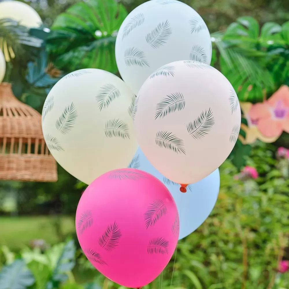 Clearance Balloons: 5 Palm Leaf Balloons Patterned Balloons