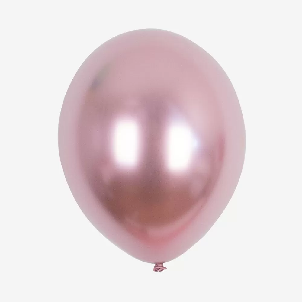 Flash Sale Balloons: 5 Pink Chrome Balloons Plain Balloons