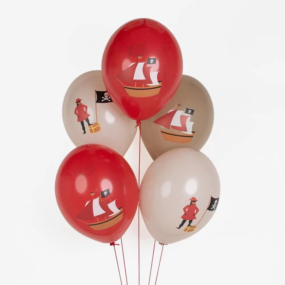 Sale Balloons: 5 Pirate Balloons Patterned Balloons