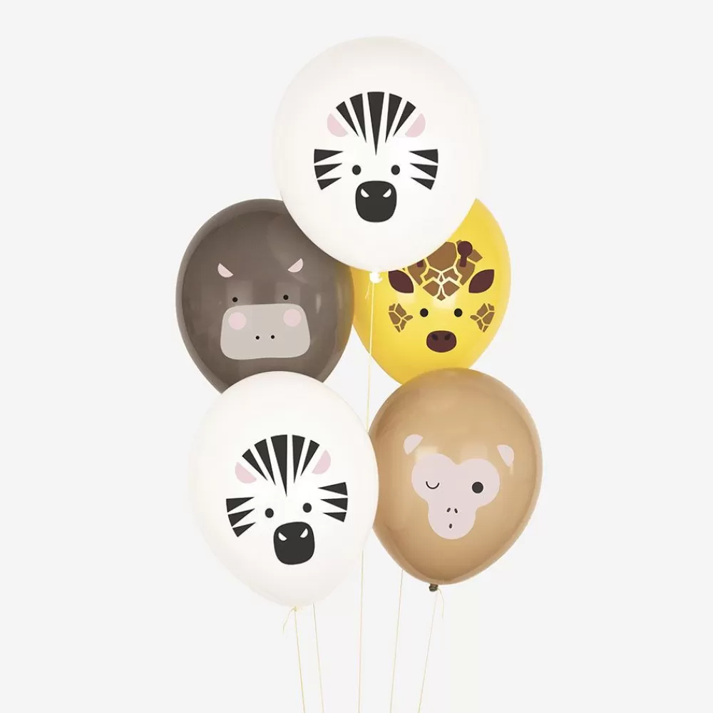 Sale Balloons: 5 Safari Balloons Patterned Balloons